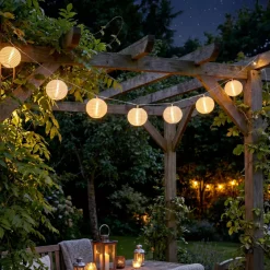 Luminaria esterna 20 LED (9,5 m) Lanterne cinesi Bianco