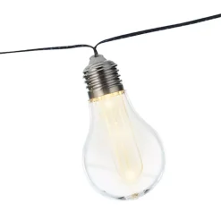 Luminaria solare a 10 LED (4,5 m) Guinguette lampeggiante Bianco caldo