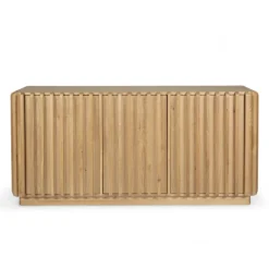 Madia 3 ante in legno massello di rovere (158 x 75 cm) Altos Naturale