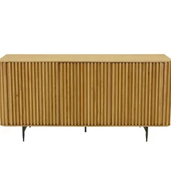 Madia 3 ante in rovere massiccio e metallo (159 x 76 cm) Rytm Naturale