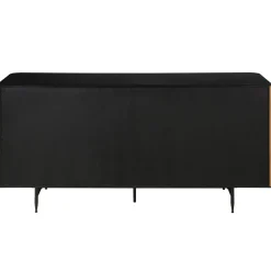 Madia 3 ante in rovere massiccio e metallo (159 x 76 cm) Rytm Nero