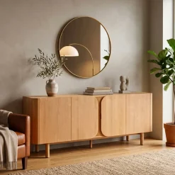 Madia 4 ante in rovere massiccio (200 x 80 cm) Oakland Naturale