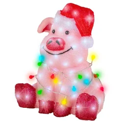 Maialino luminoso 100 LED (H41 cm) Baby Gaston Multicolore