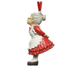 Mamma Natale da appendere (H10 cm) Natale Rosso e bianco