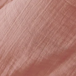 Mantovana garza di cotone (90 x 190 cm) Gaïa Rosa pesca