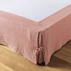 Mantovana garza di cotone (90 x 190 cm) Gaïa Rosa pesca