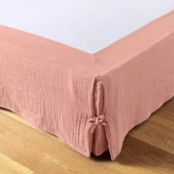 Mantovana garza di cotone (140 x 190 cm) Gaïa Rosa pesca