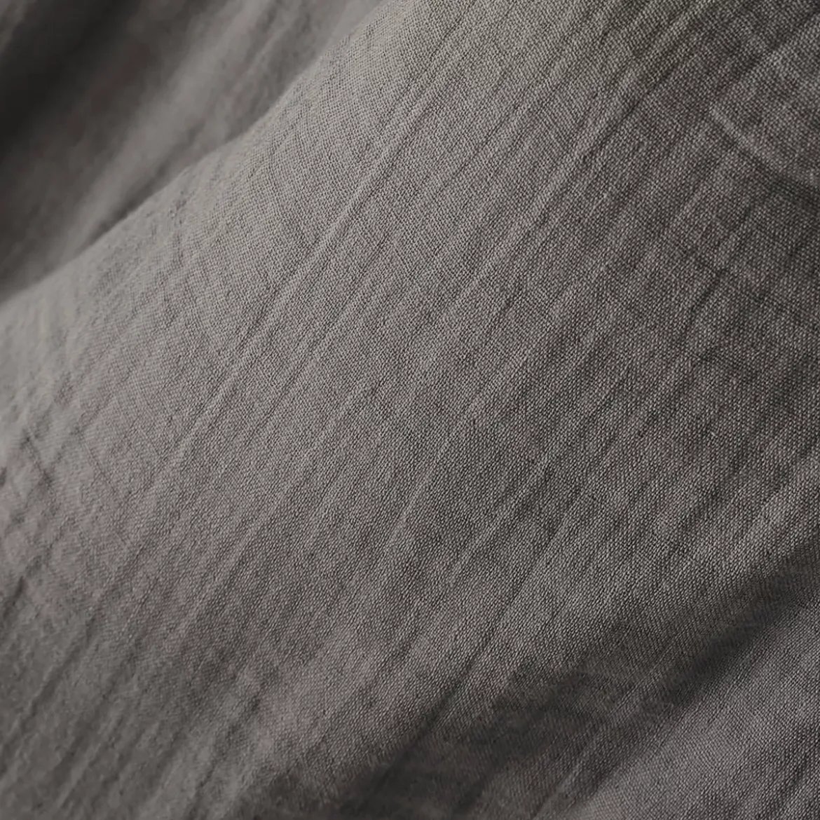 Mantovana garza di cotone (180 x 200 cm) Gaïa Grigio granito