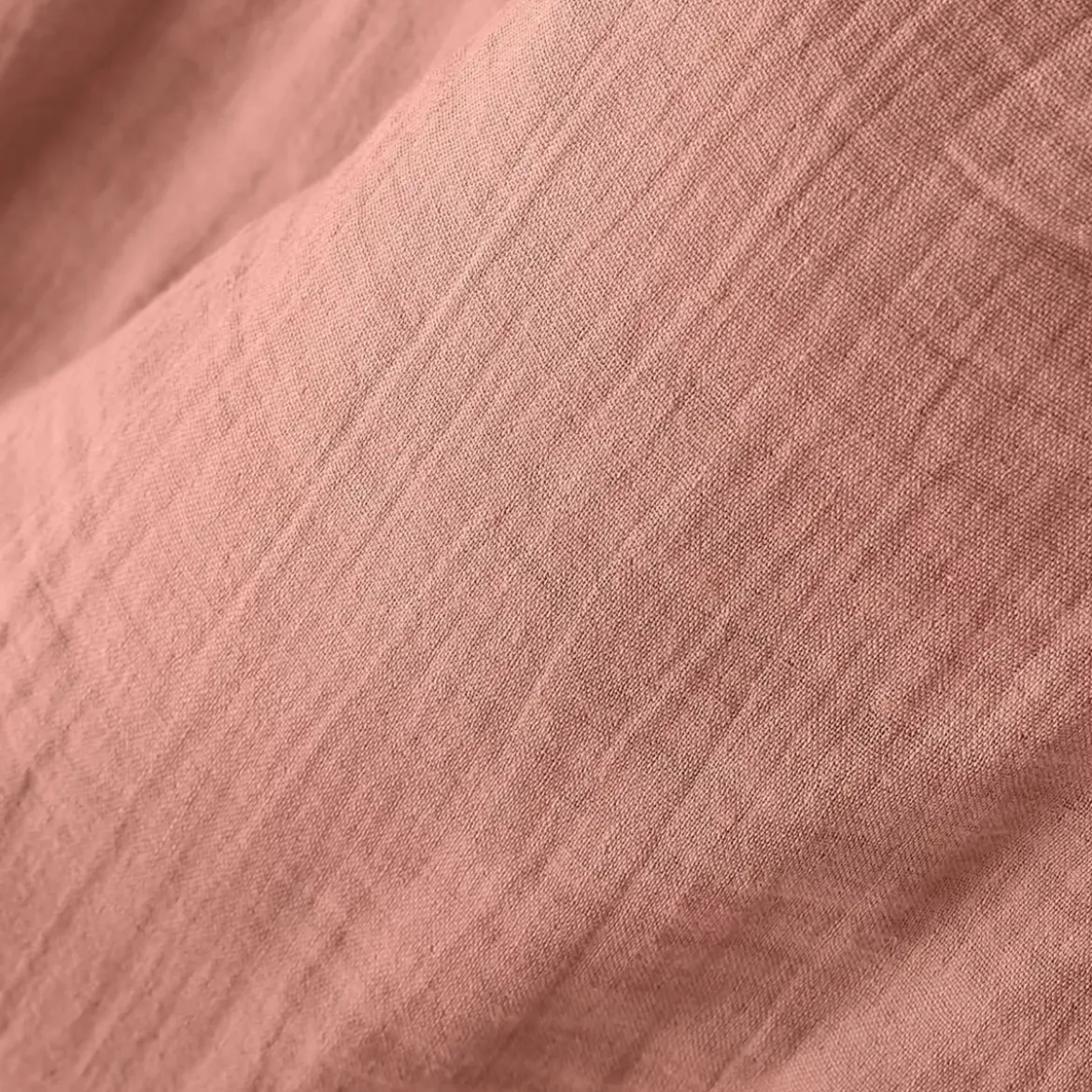 Mantovana garza di cotone (180 x 200 cm) Gaïa Rosa pesca