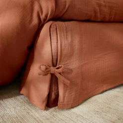 Mantovana garza di cotone (90 x 190 cm) Gaïa Terracotta
