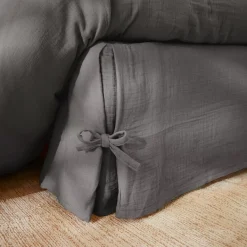 Mantovana garza di cotone (90 x 190 cm) Gaïa Grigio granito