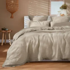 Mantovana lino lavato (180 x 200 cm) Louise Beige