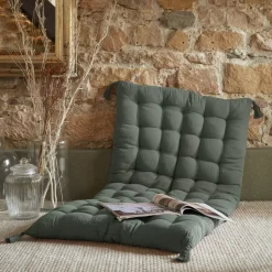 Materassino da pavimento garza di cotone (60 x 120 cm) Gaïa Verde rosmarino