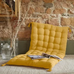 Materassino da pavimento in garza di cotone (60 x 120 cm) Gaia Giallo zafferano