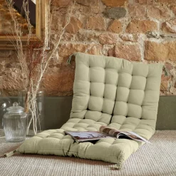 Materassino da pavimento in garza di cotone (60 x 120 cm) Gaia Verde lime