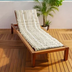 Materassino per lettino prendisole arrotolabile (180 x 60 cm) Nautira Ecru