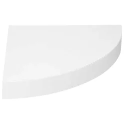 Mensola angolare in legno (25 cm) Bianco
