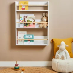 Mensola da parete bambino legno 3 livelli (H80 cm) Zoa Bianca