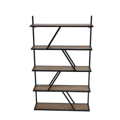 Mensole metallo a muro 5 livelli (83,8 cm) Dayso Nero