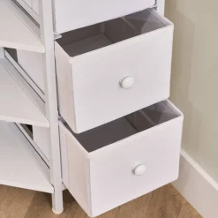 Mobile angolare con 8 cassetti (50 x 75.5 cm) Ninoa Bianco
