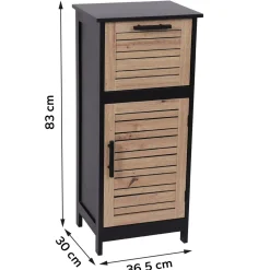Mobile basso per bagno (37 x H83 cm) Bergen Nero