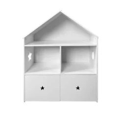 Mobile contenitore bambino legno 3 livelli (H97 cm) Stars Bianco
