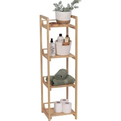 Mobile da bagno in bambù 4 ripiani (30 x H104 cm) Harmonie Naturale