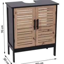 Mobile da bagno (60 x H70 cm) Bergen Nero