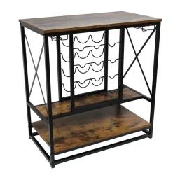 Mobile portabottiglie industriale 12 scompartimenti e portabicchieri (Alt 86 cm) Louis Marrone