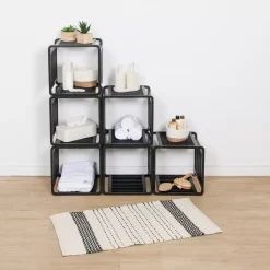 Mobile portaoggetti impilabile (33 x H33 cm) Smart Kube Nero