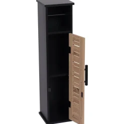 Mobile porta rotolo carta igienica con riserva (H75 cm) Bergen Nero