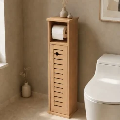 Mobile porta rotolo carta igienica con riserva (H75 cm) Trinidad Naturale