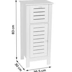 Mobiletto da bagno (37 x H83 cm) Santorin Bianco