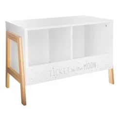 Mobiletto doppio per bambini (H40 cm) Scrittura Bianco