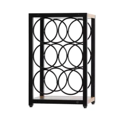 mobiletto portabottiglie industriale 6 scompartimenti (H20 cm) Sacha Nero