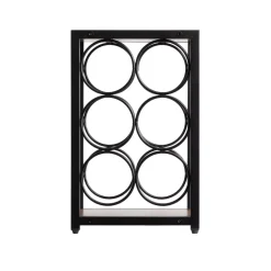 mobiletto portabottiglie industriale 6 scompartimenti (H20 cm) Sacha Nero