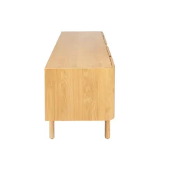 Mobile TV 4 ante in rovere massiccio (180 x 55 cm) Oakland Naturale