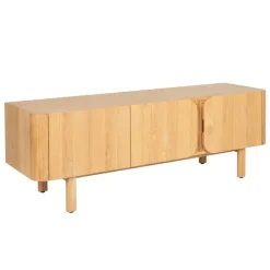 Mobile TV 3 ante in rovere massiccio (154 x 55 cm) Oakland Naturale