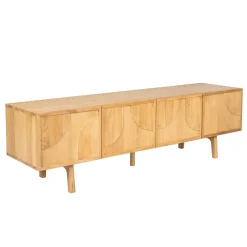 Mobile TV 4 ante in rovere (180 x 55 cm) Olys Naturale
