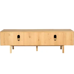Mobile TV 4 ante in rovere (180 x 55 cm) Olys Naturale