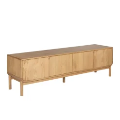 Mobile TV 4 ante in rovere (180 x 55 cm) Tulum Naturale