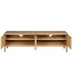 Mobile TV 4 ante in rovere (180 x 55 cm) Tulum Naturale