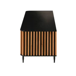 Mobile TV 4 nicchie in rovere massiccio (130 x 43 cm) Rytm Nero