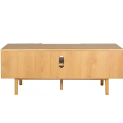 Mobile TV 2 scomparti 2 ante in rovere (140 x 55 cm) Olys Naturale