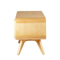 Mobile TV 2 scomparti 2 ante in rovere massiccio (165 x 58 cm) Bilbao Naturale