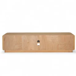 Mobile TV 2 scomparti 2 ante in rovere massiccio (180 x 45 cm) Altos Naturale