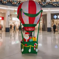 Mongolfiera e Babbo Natale gonfiabile (H210 cm) Santa Claus