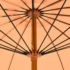 Ombrellone da giardino rotondo con frange (D2.5 m) Mexico Rosa pesca