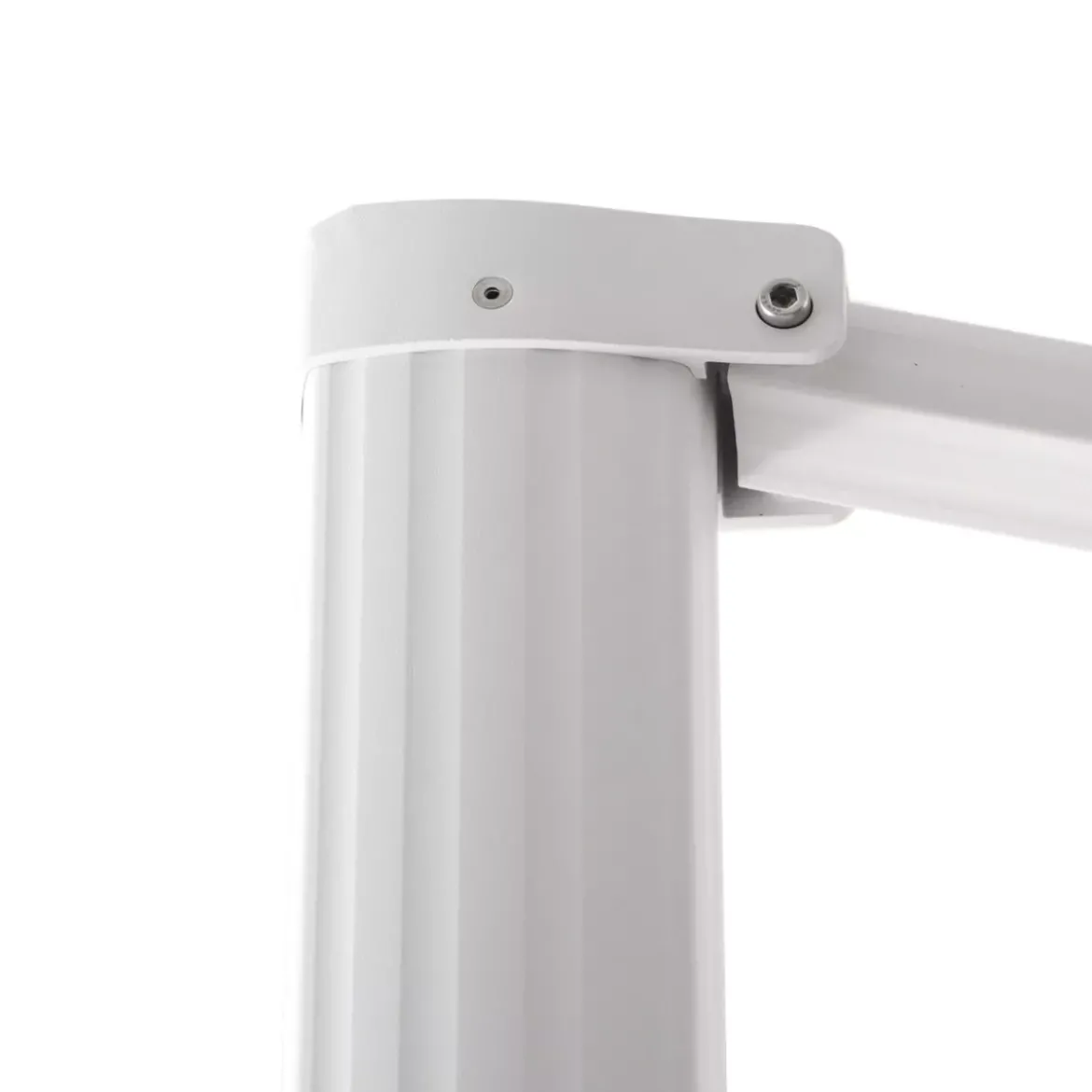 Ombrellone decentrato quadrato in alluminio con base (3 x 3 m) Elyra Bianco e Grigio