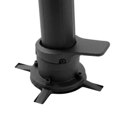 Ombrellone decentrato quadrato in alluminio con base (3 x 3 m) Elyra Antracite e Terracotta